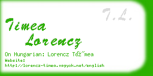 timea lorencz business card